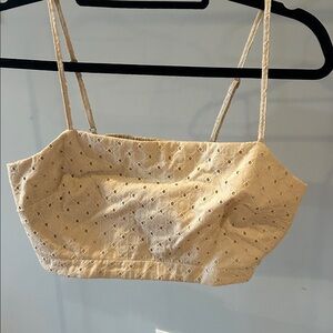 Banana Republic Cream Eyelet Top